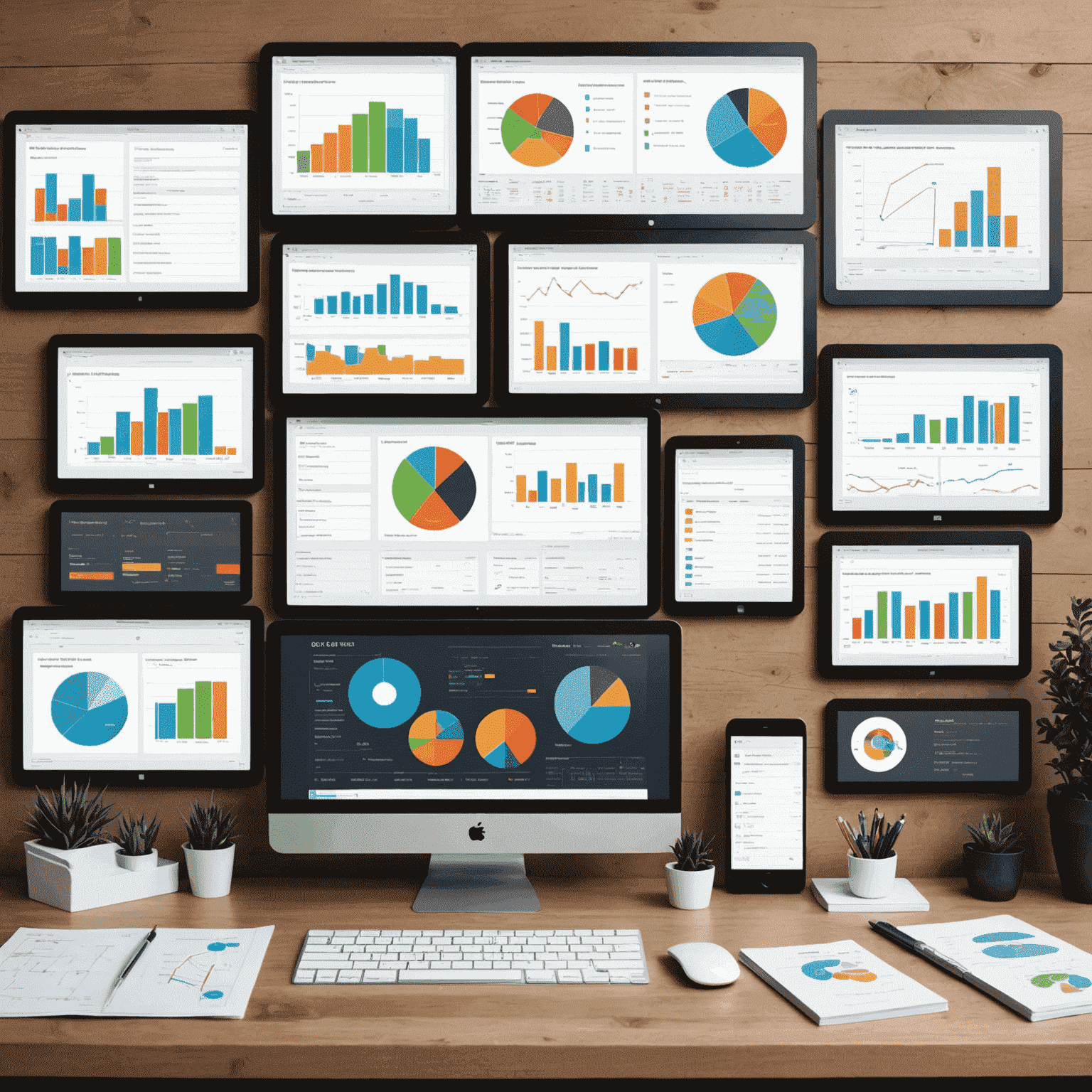 Collage of various project management system interfaces and dashboards